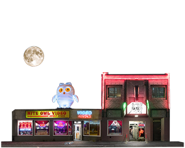 Nite Owl Video Storefront Exterior